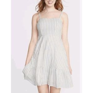 Old navy stripes cami fit flare  mini dress sz small